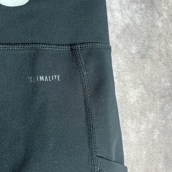 Adidas Leggings Womens Medium Black Climalite Cropped Stretch Pull On Athleisure - Picture 6 of 10